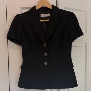 Tahari Black Short Sleeve Blazer
